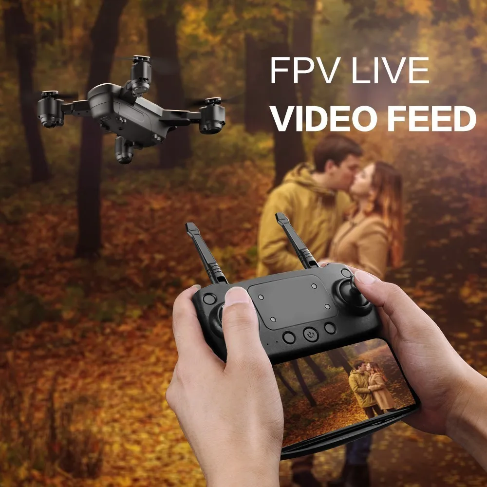 SMRC S20 Drone 1080p Hd Camera With Double Gps Follow Me FPV RC Quadcopter Foldable Selfie Live Video For Child Gift Beginners