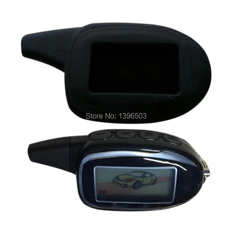 

M7 LCD Remote Control Keychain + Silicone Case For Russian 2-Way Car Alarm System Scher khan M7 Scher-Khan Magicar 7 Key Chain