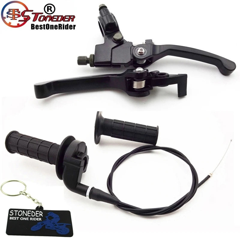 STONEDER Brake Clutch Lever Twist Throttle Handle Grip Throttle Cable