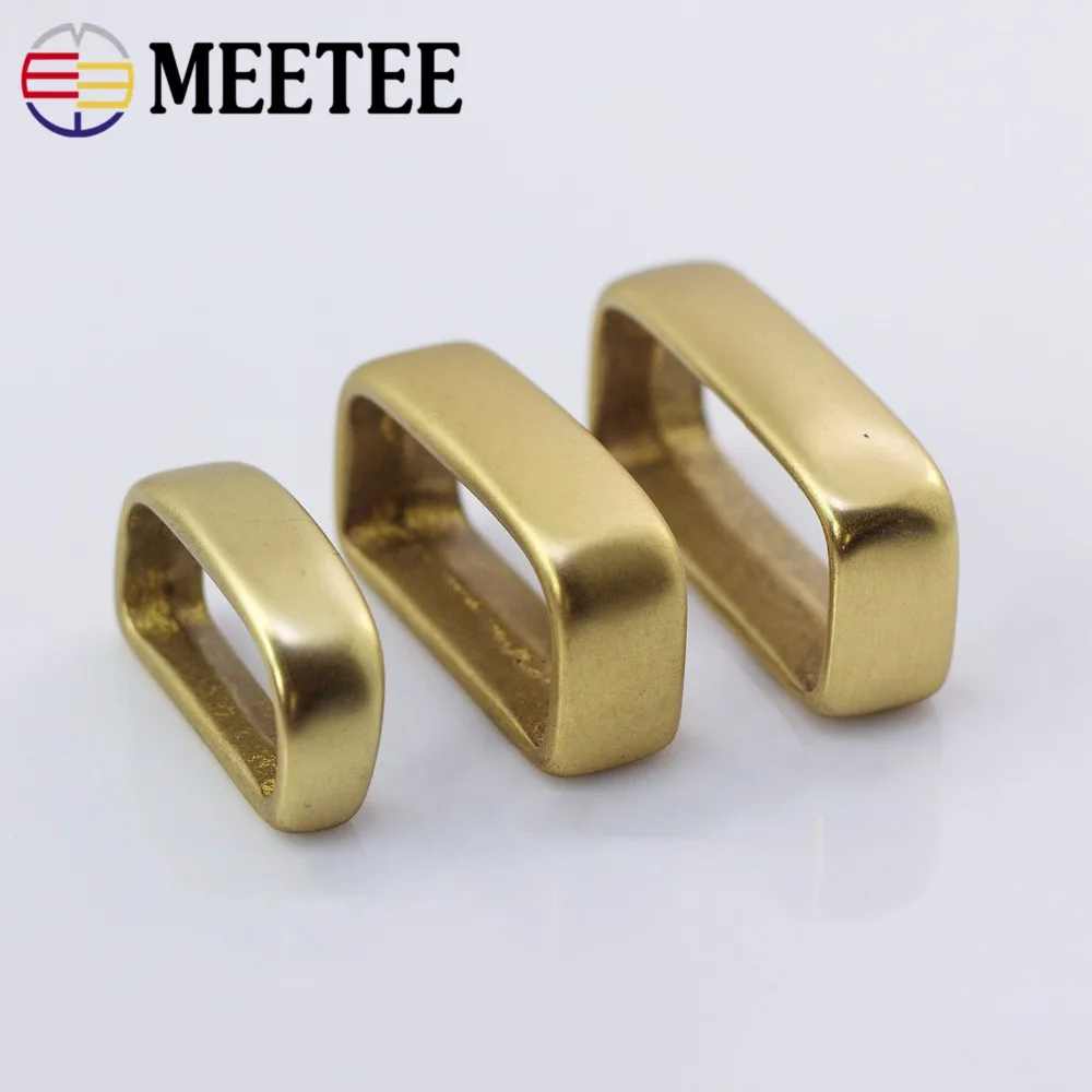 

2pcs Meetee 30mm,35mm,40mm Pure Copper Belt Ring Buckle Brass Belt Loop Belt Accessory DIY Leather Craft Supply F1-84