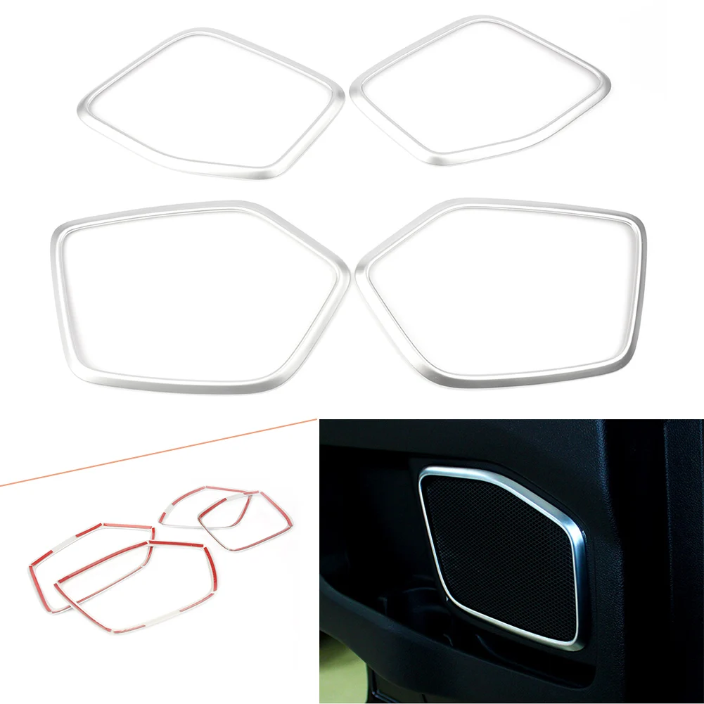 

Car Interior Door Speaker Sound Cover Trim For Ford Explorer 2011 2012 2013 2014 Chrome ABS Plastic 4PCS/SET