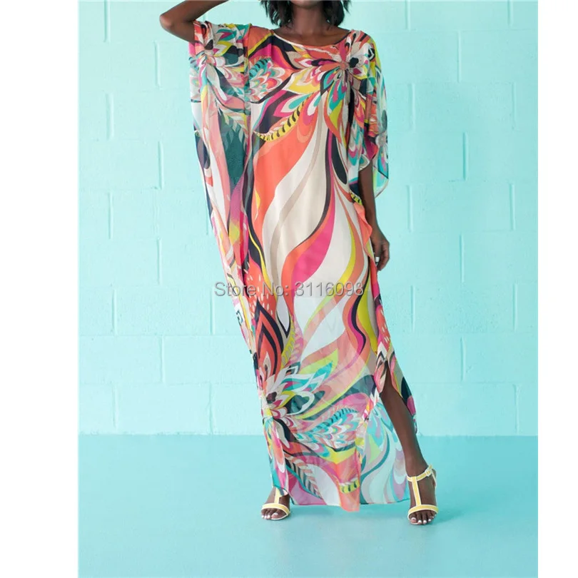 

Beach Dress Kaftan Pareo Sarongs Sexy Cover-Up Chiffon Bikini Swimwear Tunic Swimsuit Bathing Suit Cover Ups Robe De Plage