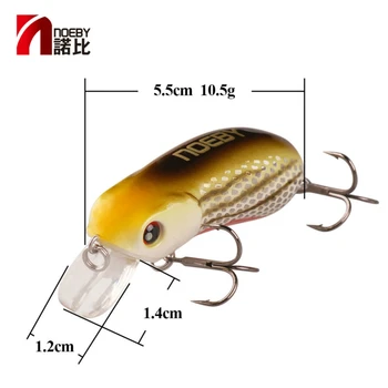 

Noeby 55mm 10.5g Insect Fishing Lure Wobbler Hard Fishing Bait Swimming Sinking Depth 0-0.8m Lifelike Bait Lure