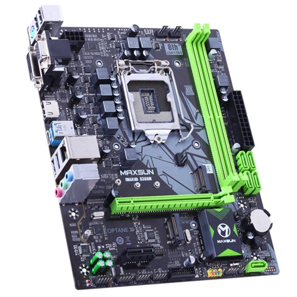 MAXSUN 1151 материнская плата Challenger B360M LGA двухканальная DDR4 2133 МГц память SATS3.1 2 M.2 7 фаз