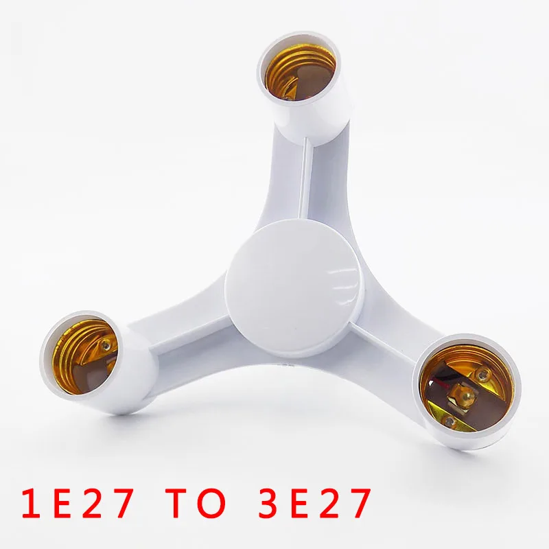 

1 E27 to 3 E27 Split for Lamp Bulb lamp plug Socket Lighting Adapter Converters Splitter Light Base Holder
