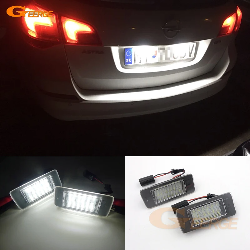 

For Opel Astra J Sports Tourer Estate 2010-2015 Excellent Ultra bright 3528 Epistar Led License plate lamp light No OBC error