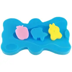 Мягкие младенческой для ванной губка антибактериальные и Нескользящие Коврик для купания младенцев новорожденных без запаха (синий)