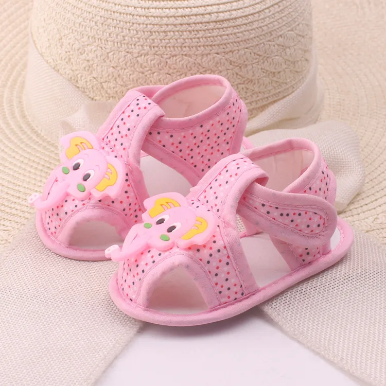 0-1 Year Old New Cartoon Elephant Baby Shoe Cloth Soft Bottom Toddler Shoes Baby Children's Shoes