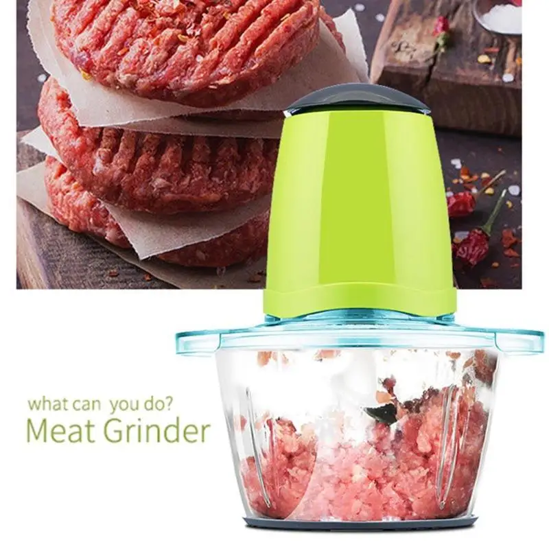 

Electric Kitchen Food Chopper Shredder Meat Grinder Multifunctional Household Food Processor Meat Kitchen Blender Chopper 2L