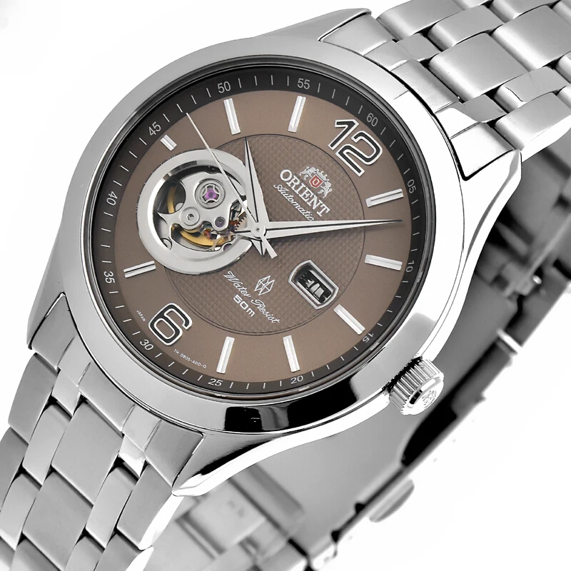 100% Оригинальные Orient мода механические бизнес для мужчин часы полые Reloj