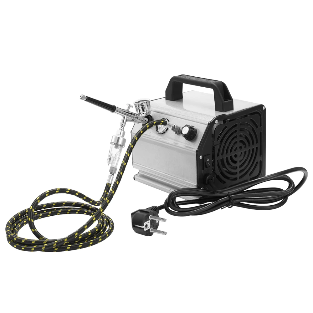 

KKmoon Portable Spray Gun Pump Pen Air Compressor Set for Art Painting Tattoo Craft Cake Spray Model Beautiful Airbrush Kits