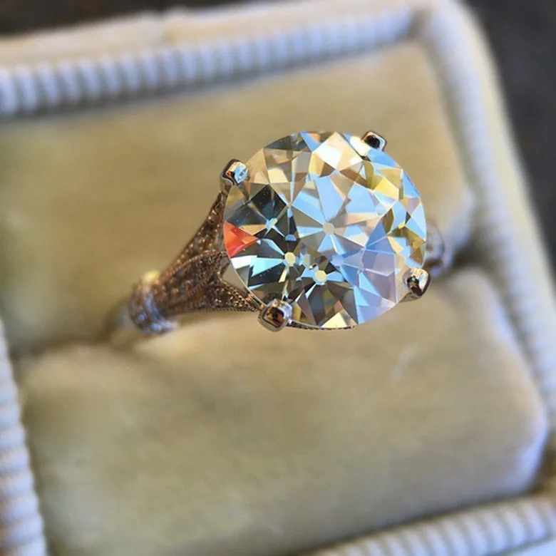 Классическое Обручальное кольцо 4 когти дизайн Moissanite Женское ювелирные изделия |