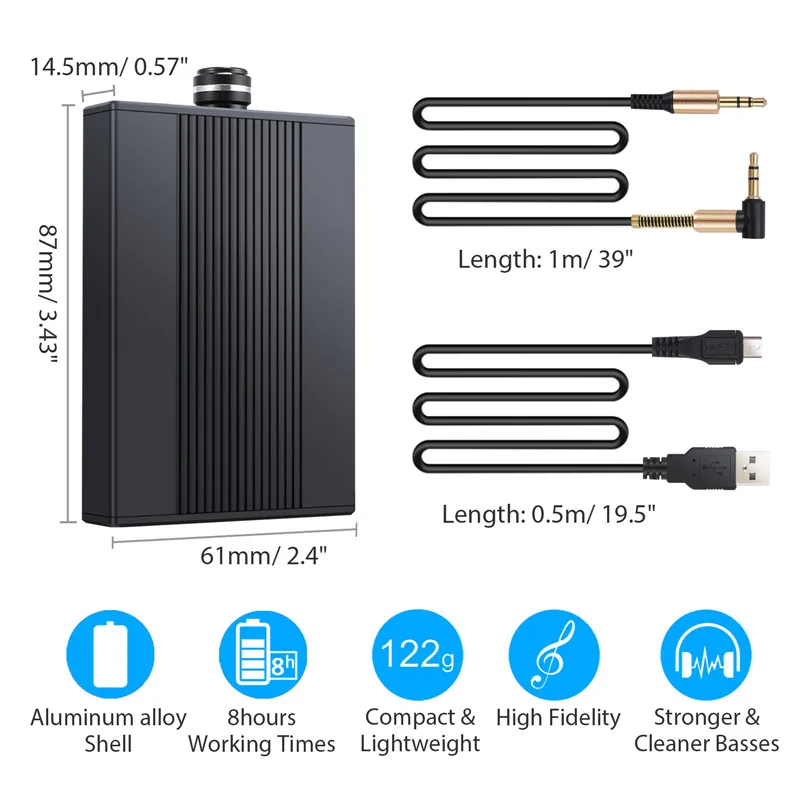 eSYNiC HiFi Earphone Headphone Amplifier Protable Amplifier HIFI Fever Headphone Audio Power Amplifier Mini Portable Lithium AMP