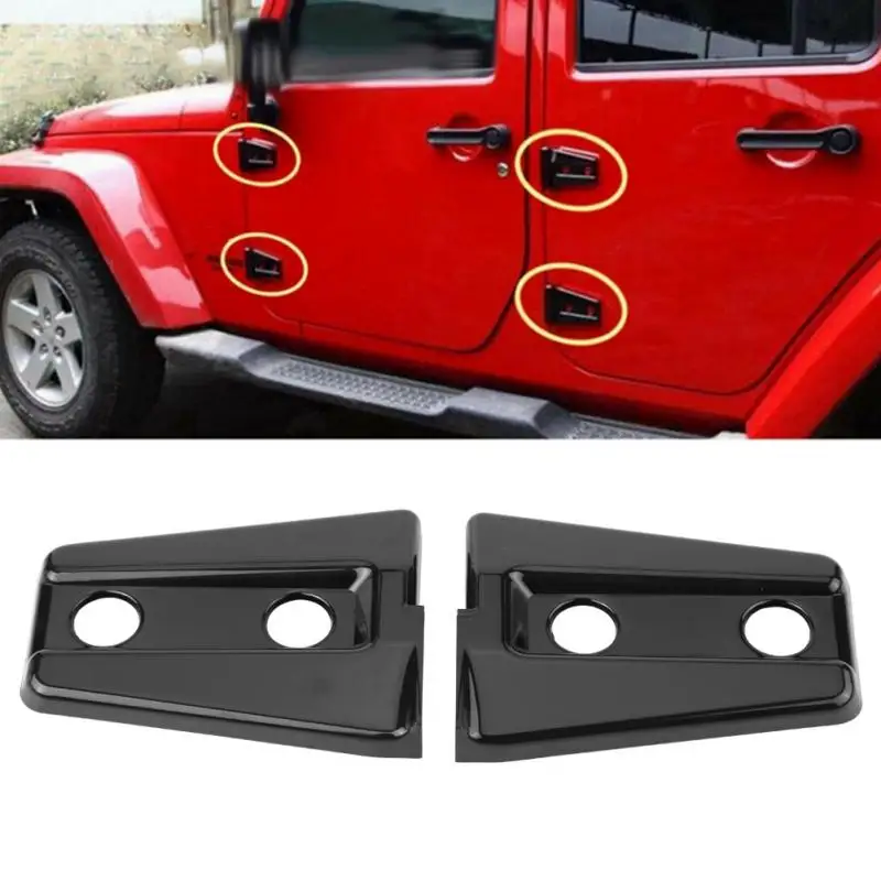 8 шт. Авто Боковая дверная петля накладка покрышка для Jeep Wrangler JK 4 двери 2 двери- двери шарнирные крышки Новое поступление