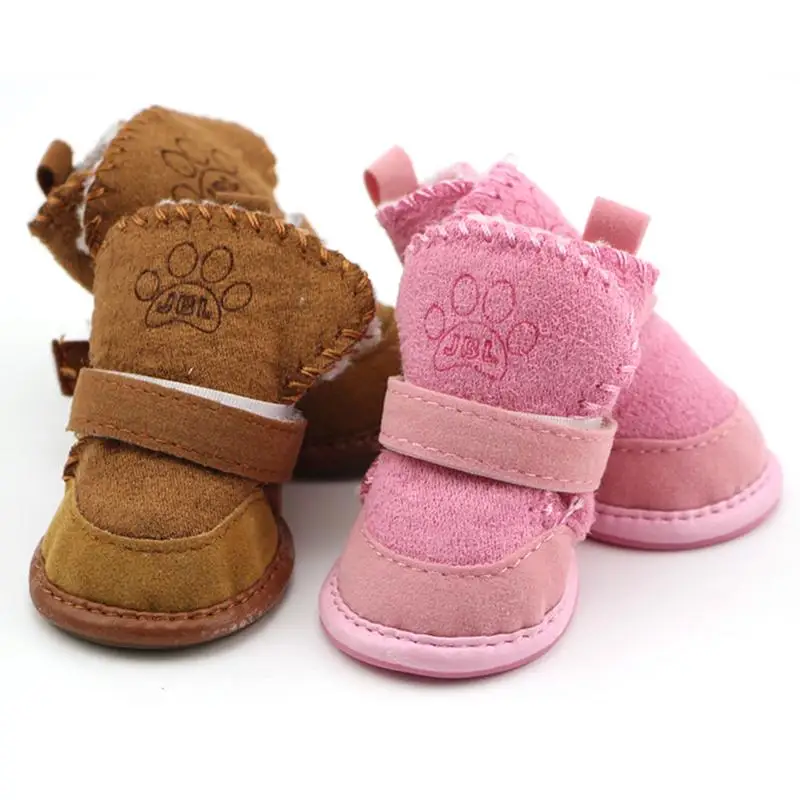 

Winter Waterproof Thick Snow Pet Shoes Dogs Chihuahua Animal Warming Shoes Plush Winter Pets Puppy Cats Warm Boots