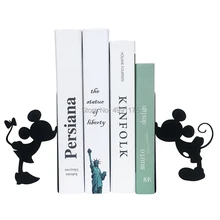 Подставка для книг с Микки Маусом и Минни, классная Подставка для книг, декоративная книга для дома и офиса, DVD CD органайзеры, металлическая стойка, книжный шкаф