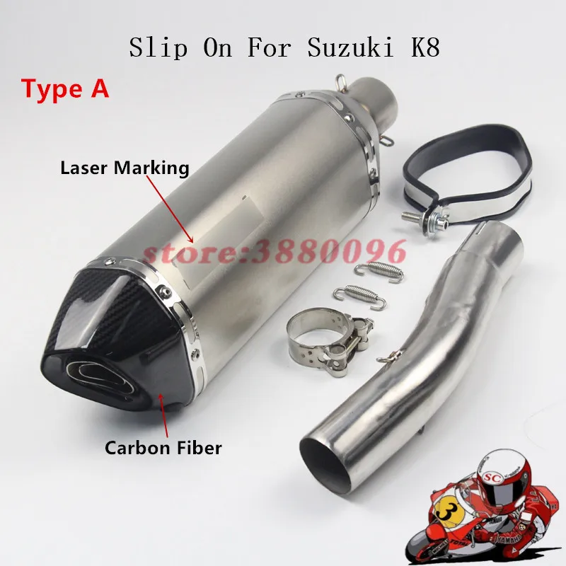 

Motorcycle Full Exhaust System Slip on For Suzuki GSXR600 K8 GSXR750 K9 2010 Exhaust Muffler Pipe