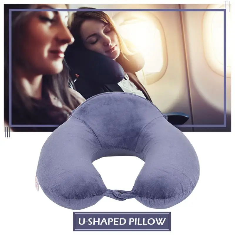 

Travel Pillow New U Shaped Memory Foam Neck Pillows Soft Solid Neck Cervical Healthcare Bedding Slow Rebound Space P140