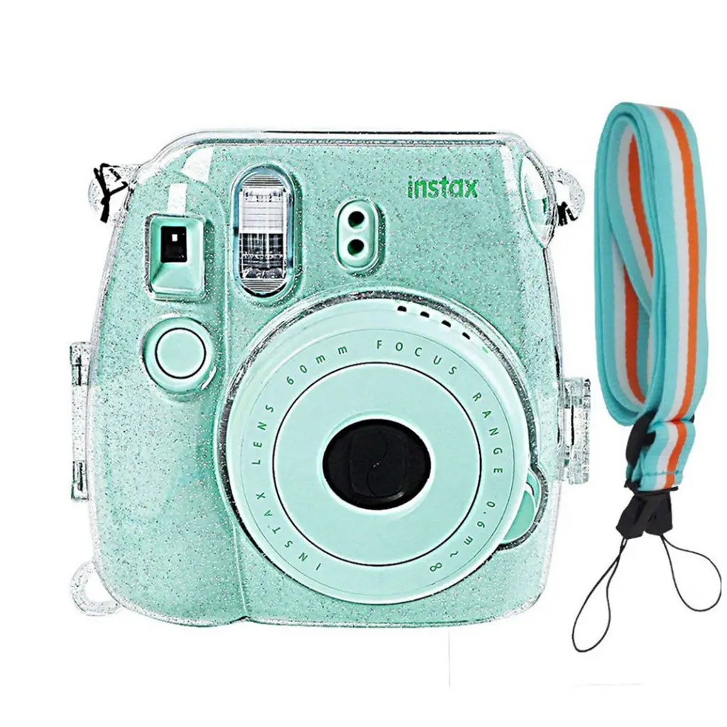 Чехол для камеры блестящий прозрачный пластиковый защитный чехол Fujifilm Fuji Instax Mini 9