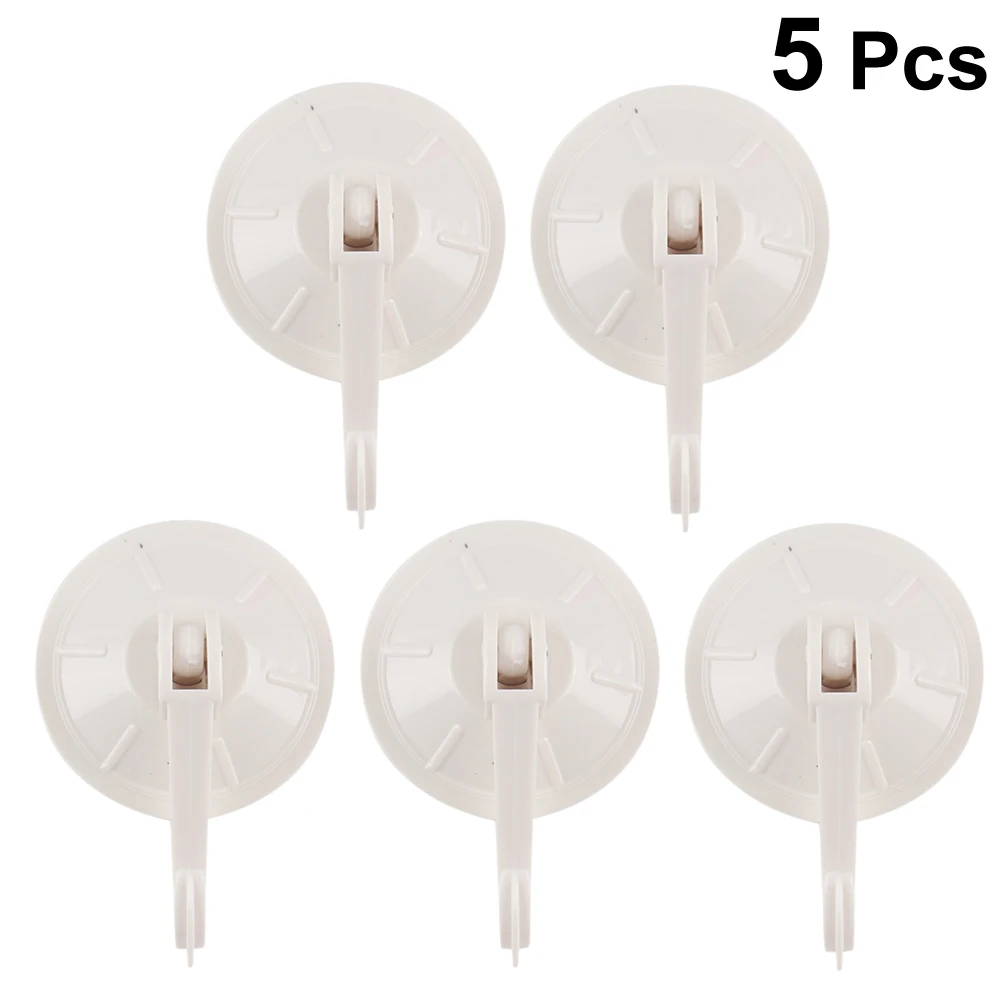 

5pcs/pack Durable Seamless Practical Creative Suction Cup Hooks Removable Flexible White Suction Cup Hanger Wall Hooks