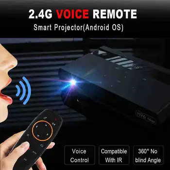 

H96 Max Led Portable Home Theater Hd Mini Smart Press Keys Dlp Projector Amlogic S912 8 Core Cpu Android 6.0 2Gb+16Gb With Blu