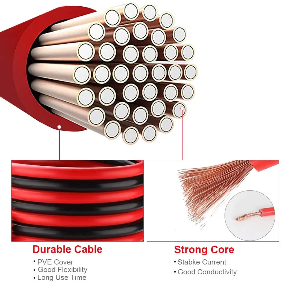 Coche Jumper Cables de la batería con cobre Clip de comenzar 13.1FT coche de línea de batería 2019 nueva llegada Coche Jumper Cables de la batería con cobre Clip de comenzar 13.1FT coche de línea de batería 2019 nueva llegada