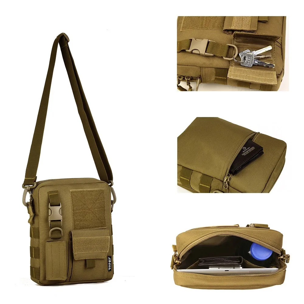  Tactical Backpack Messenger Bag Men Military Camo Waterproof Crossbody Outdoor Sports Travel Should