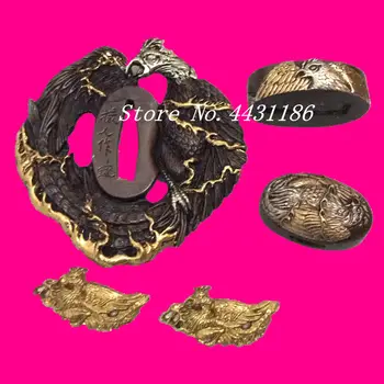 

New Syle Eagle Theme Brass Tsuba Guard For Japanese Tsuba Samurai Katana Guard Wakizashi Metal Crafts Sword DIY Accessory
