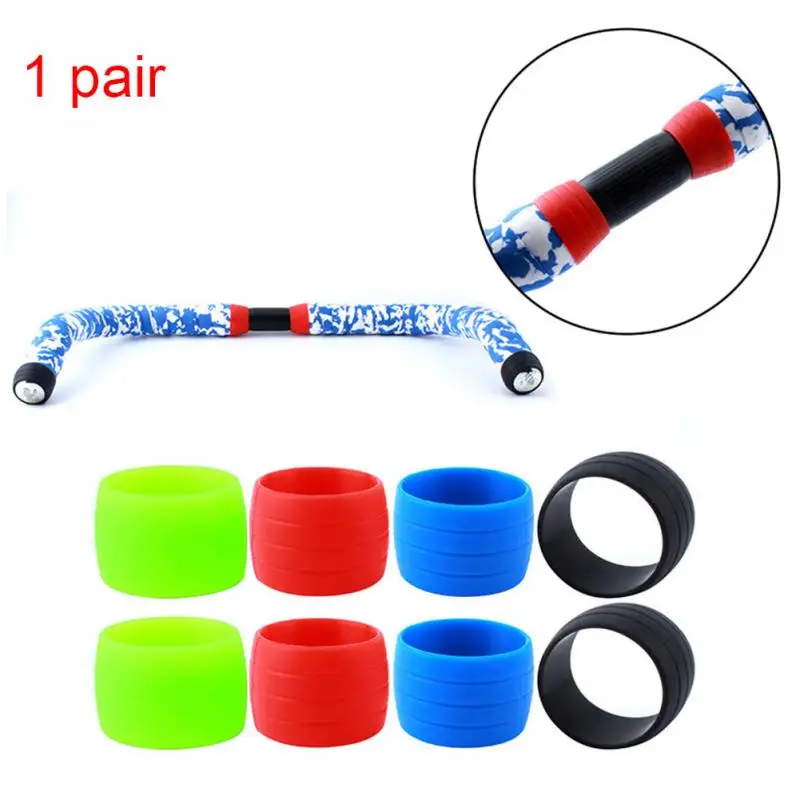 

2PCS Handlebar Tape Fixing Ring Fasten Round Accessory Bicycle Elastic Silicone Anti-slip Road Bike Fixed Collar