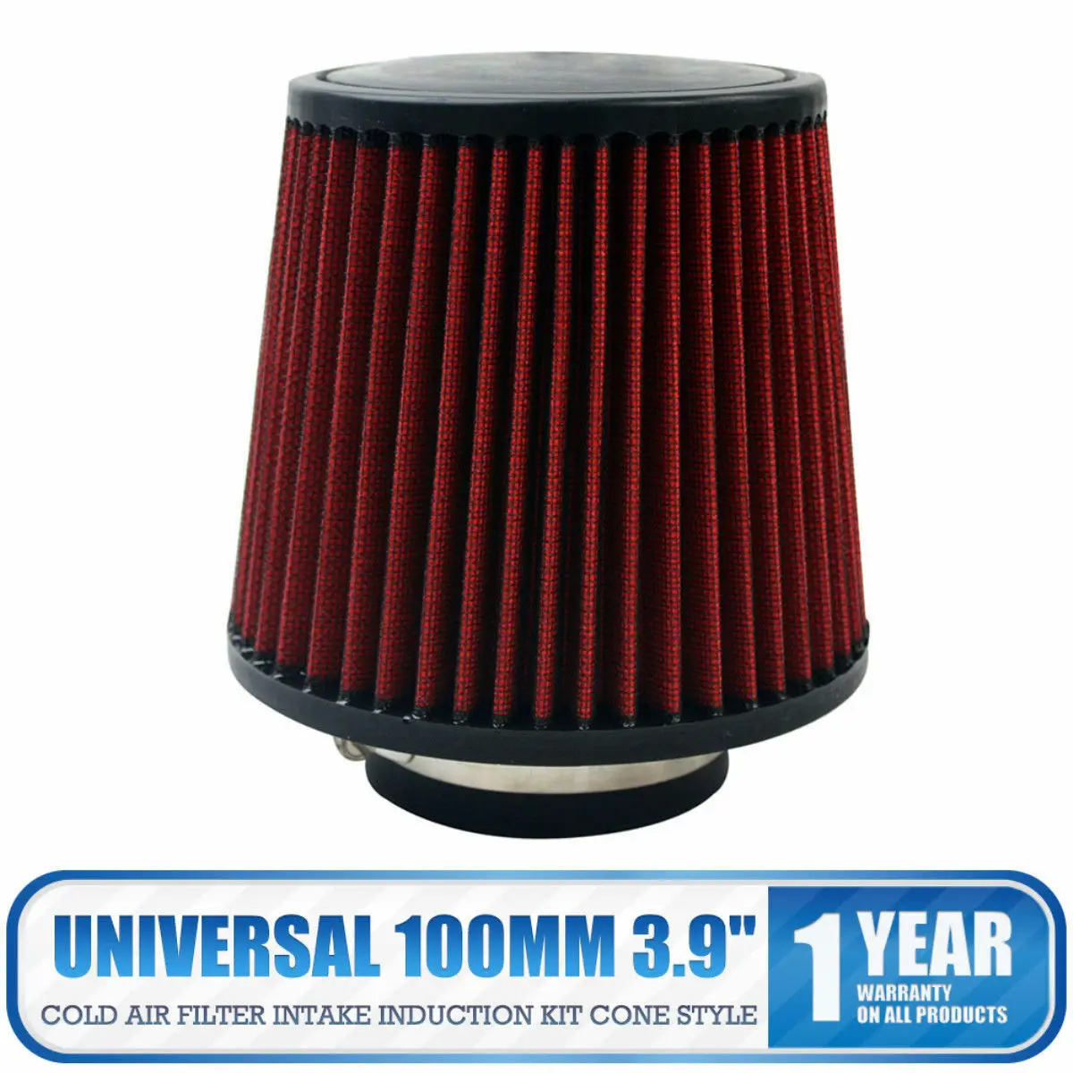 

Newest Red Air Filters & Systems High Flow Cold Air 100mm Caliber Induction Filter Round Tapered Cone Style