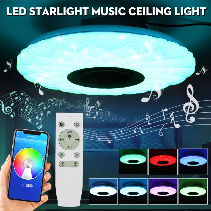 

Smuxi Music LED Ceiling Light with Bluetooth control Color Changing Lighting flush mount lamp for bedroom ceiling light fixtures