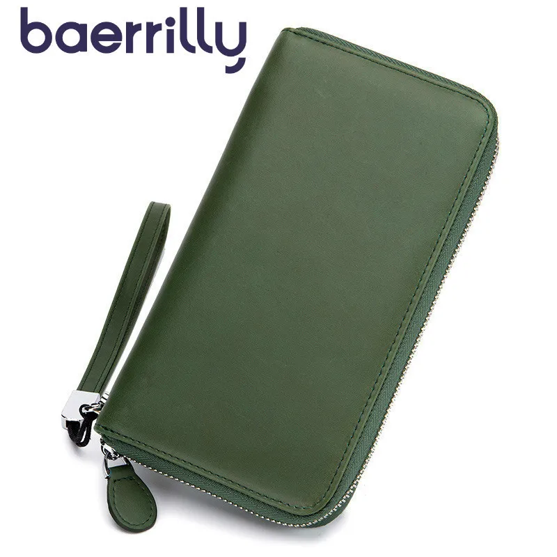 

Unisex Card Holders Genuine Leather Men Wallet Business RFID Cards Wallet Female Coin Purses Phone Pocket Clutch Bag Cartera