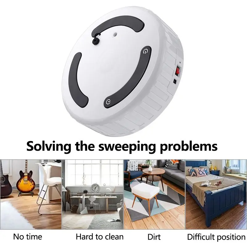 3 In 1 Smart Robot Vacuum Cleaner Auto Sweeper Machine Floor Edge Dust Cleaning Automatic Recharger Sweep & Wet Mopping Cleaner