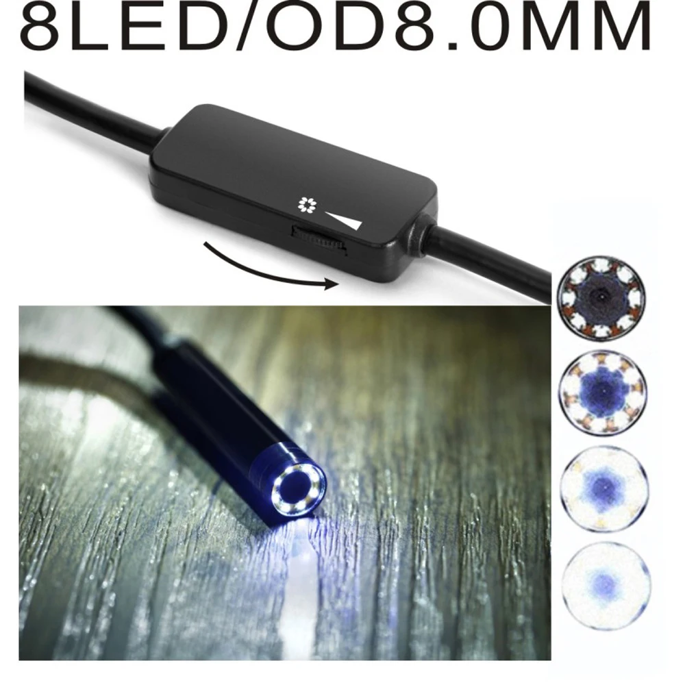 Эндоскоп светодиодный 1200P HD Wi Fi 2/3/5/7/10 м|Камеры видеонаблюдения| |