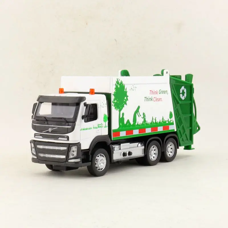 Масштаб 1:50/литая модель/мусоровоз Volvo/Инженерная игрушка/звук и