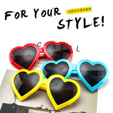 Модная форма персикового сердечка специальные солнцезащитные очки ярких цветов Милые Солнцезащитные очки Рамка тренд стиль unsex