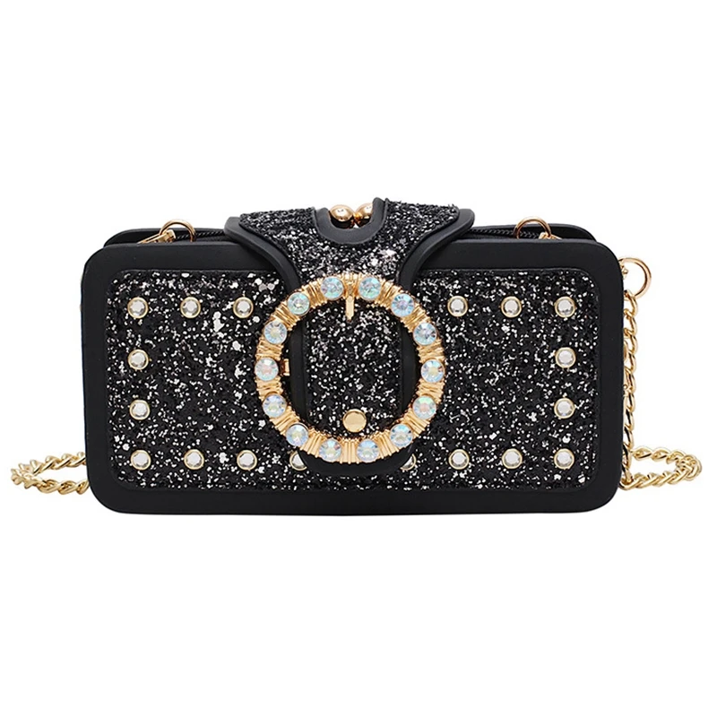 

Sequin Diamond Small Square Bag Trend Fashion Bag Ladies Chain Shoulder Bag