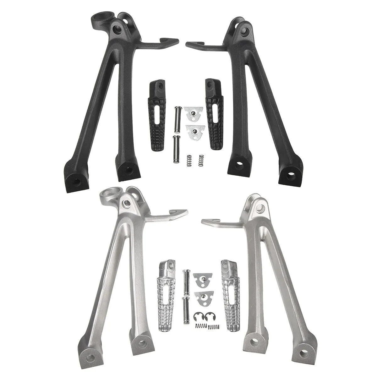 1 Set Rear Passenger Aluminum Alloy Foot Pegs Footrest Bracket For