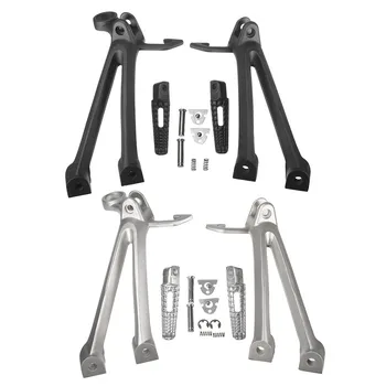 

1 Set Rear Passenger Aluminum Alloy Foot Pegs Footrest Bracket For Suzuki GSXR 600 750 2011 2012 2013 Black/Silver