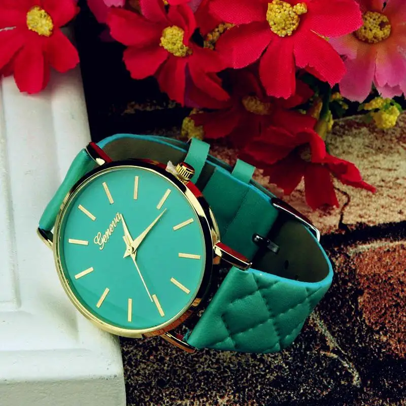 Reloj Mujer модные женские часы кожаный ремешок из нержавеющей стали аналоговые