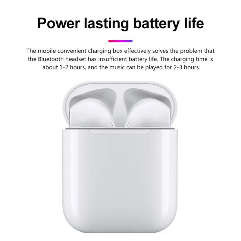 Bluetooth Earphones Ears Wireless TWS Charging Case Bin Automatic Pairing Stereo Mini Sport Long Standby Earbuds | Электроника