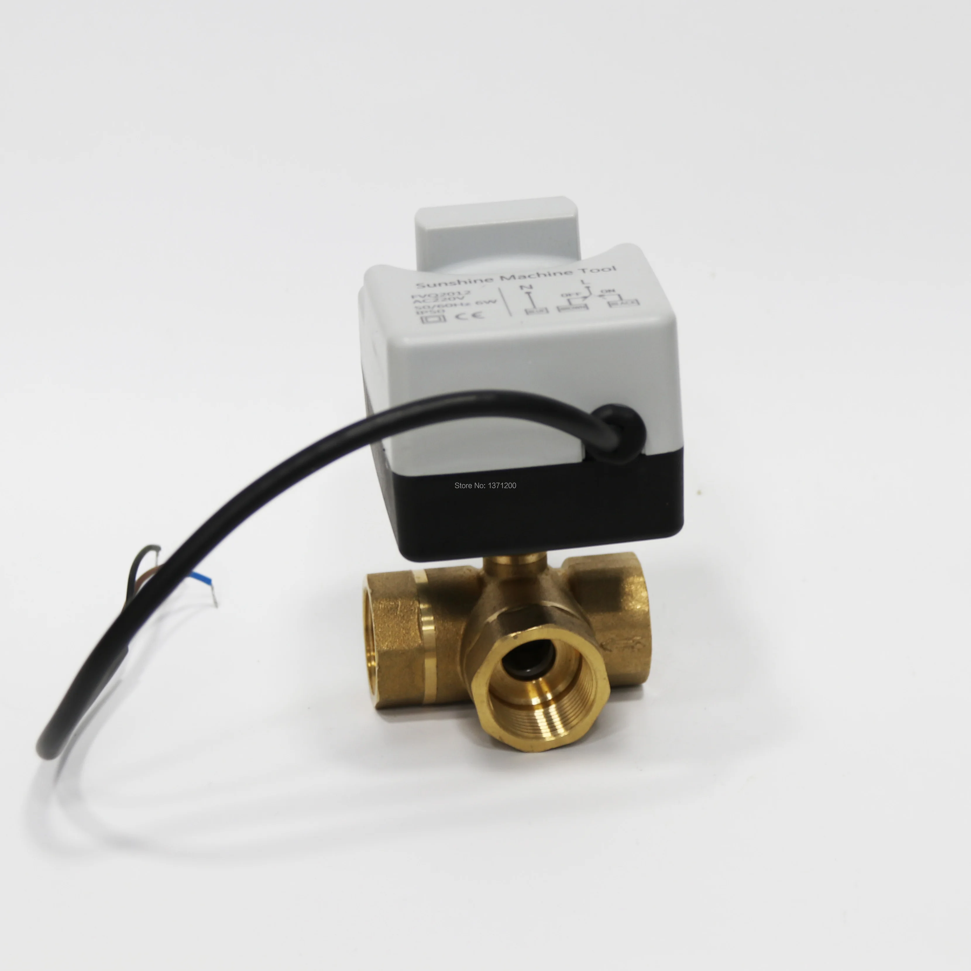 AC220V DN15 (G1/2 &quot) к DN40 (G1 1/2&quot) 3 пути провода латунный моторизованный шаровой