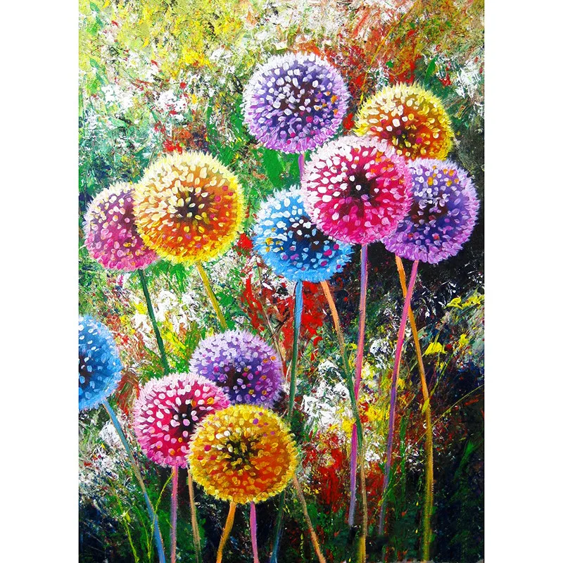 

5d DIY Winter Scenic Diamond Colored Dandelion Painting Landscape Cross Stitch Rhinestone Full Square Drill Diamond Mosaic Decor