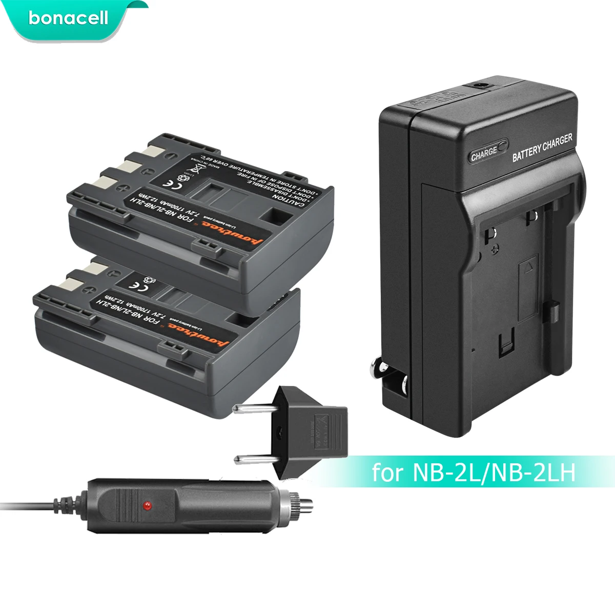 Bonacell 1700mAh NB 2L NB2L NB 2LH NB 2LH NB2LH Camera Battery+Charger