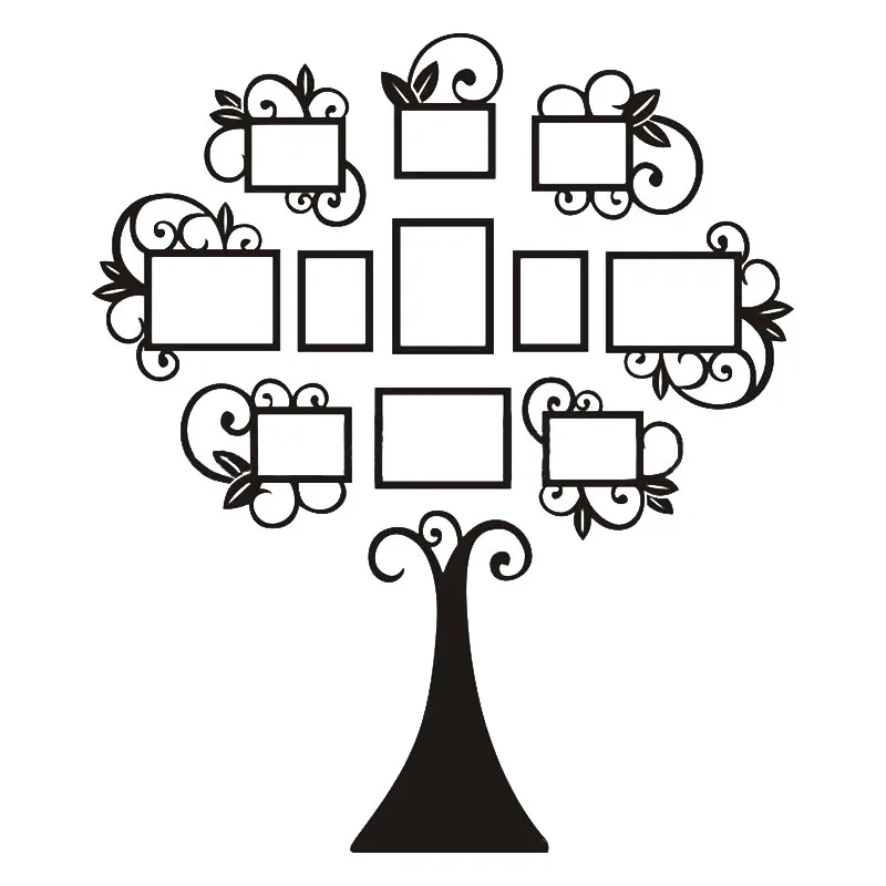 

1 Set Black Photo Frame Family Tree Picture Collage Wall Art Hanging Home Decor