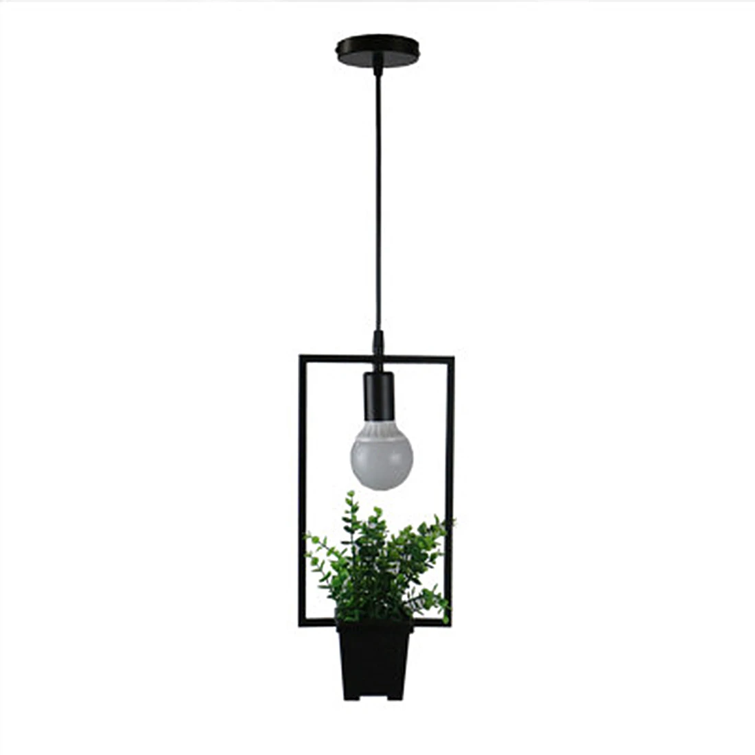 

Pendant Light Oblong Green Plant Hanging Lamp Retro Industrial Style Creative Personalit Clothing Shop Restaurant