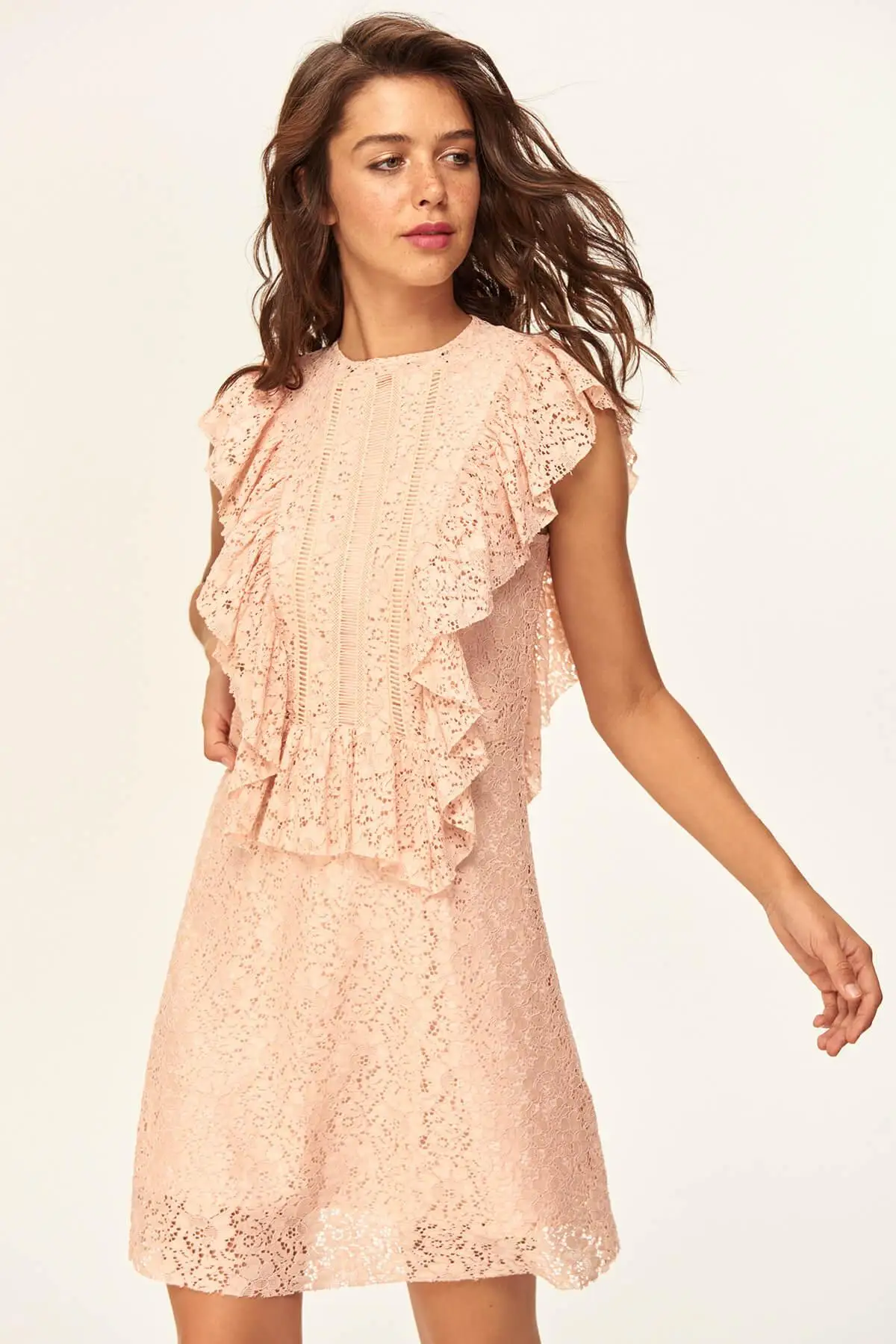 Trendyol Powder Flywheel Detail Dress TPRAW19VB0001 |
