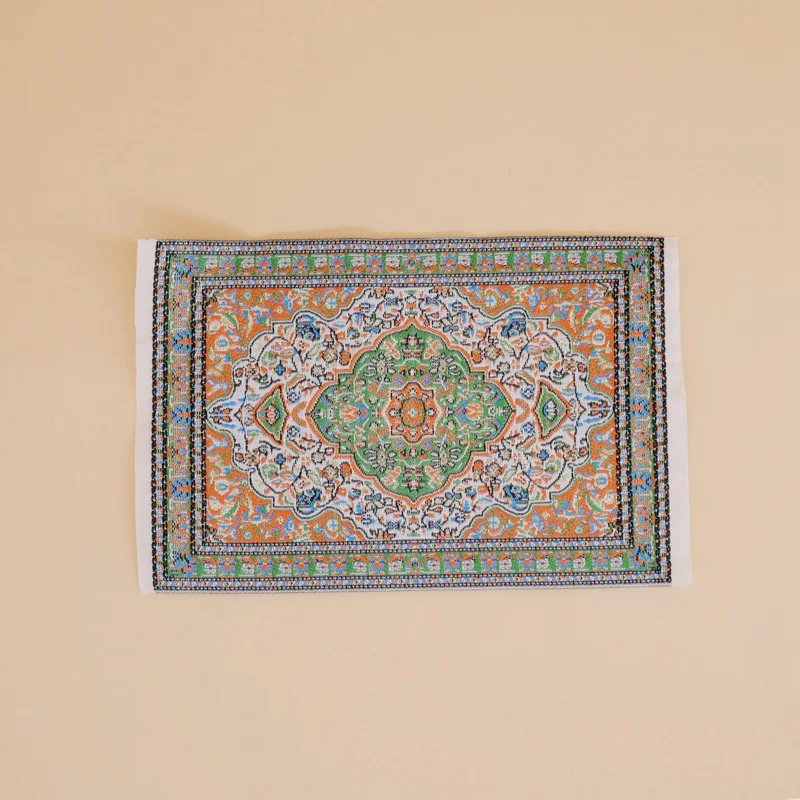 

Doll House Miniature Turkish Rug Mat Carpet Ornament Doll House Decorations