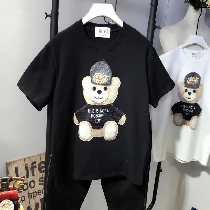 M 4XL 2019 Новинка лета размера плюс свободная Повседневная Удобная женская футболка