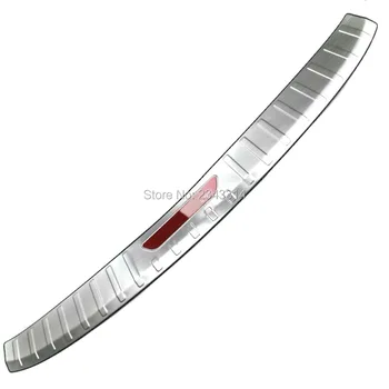 

For 2018 2019 Volvo S90 Stainless Steel External Scuff Plate Outer Rear Bumper Cover Sill Mouldings Frame Car Sticker Accessory